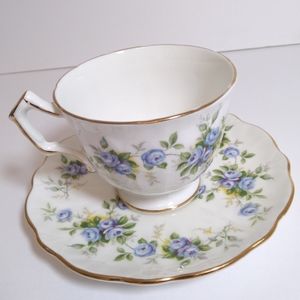 Aynsley Marine Rose Tea Cup and Saucer